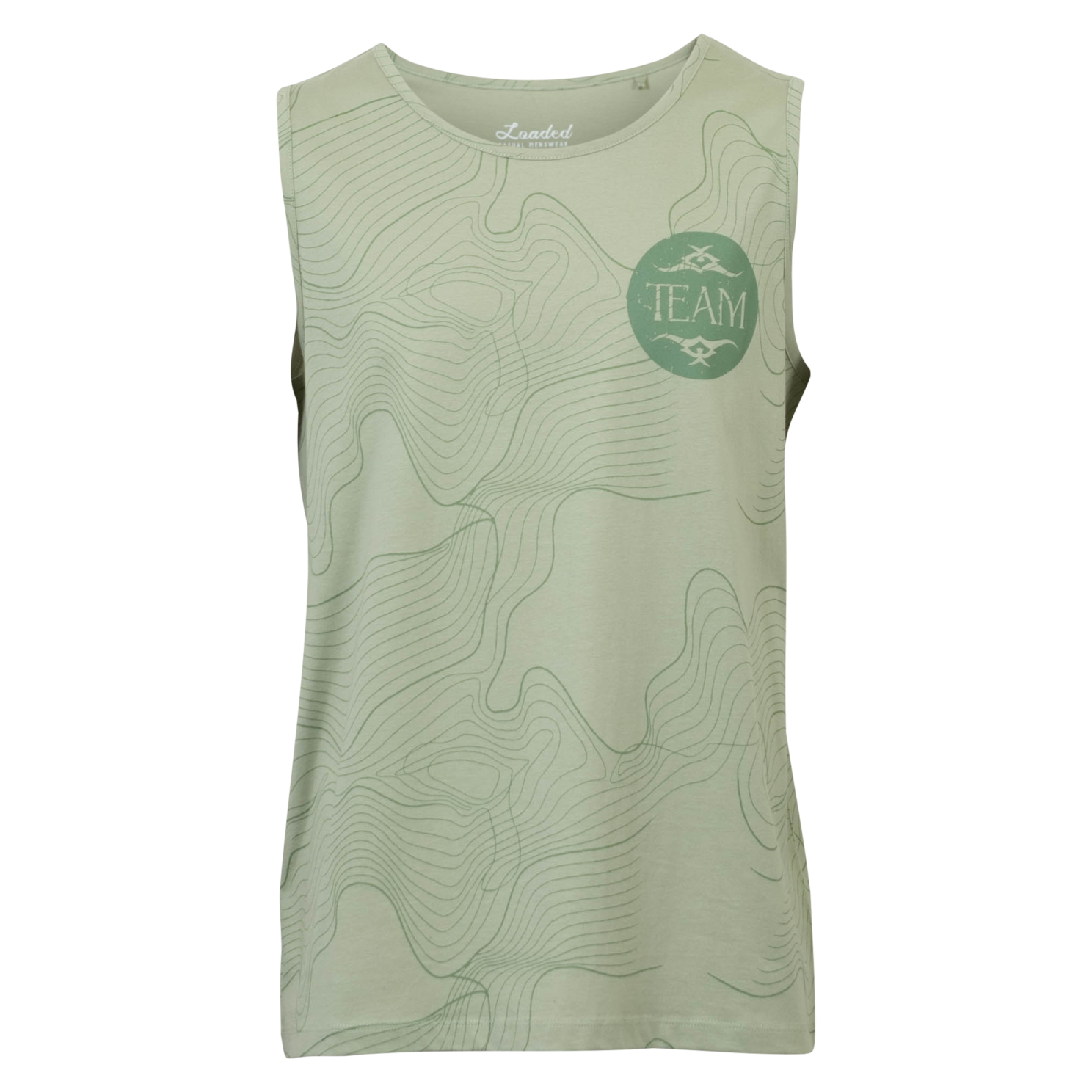 Loaded Herre Tanktop - P8 AOP GREEN - 3XL
