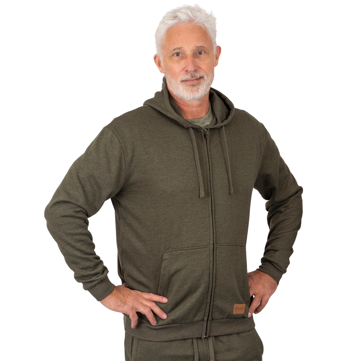 Loaded Nevada Herre Hættetrøje - Hunter Green Melange - 6XL