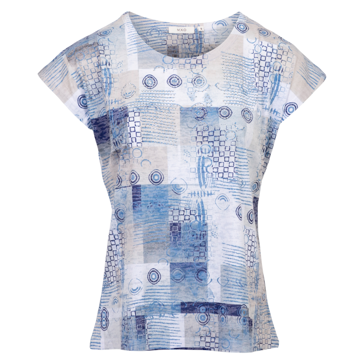 M.X.O Dame T-shirt - Blue Comb - XL