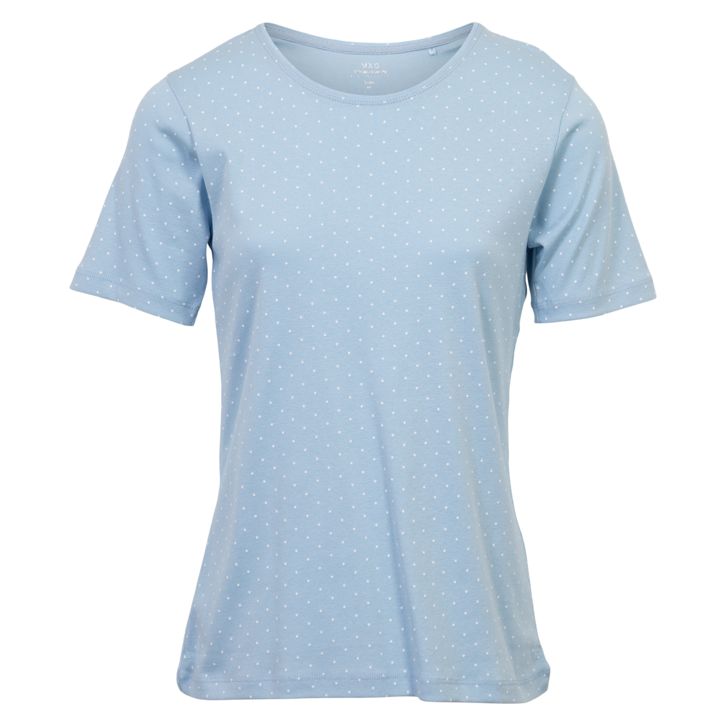 M.X.O Dame T-shirt i økologisk bomuld - Sky/White - 2XL