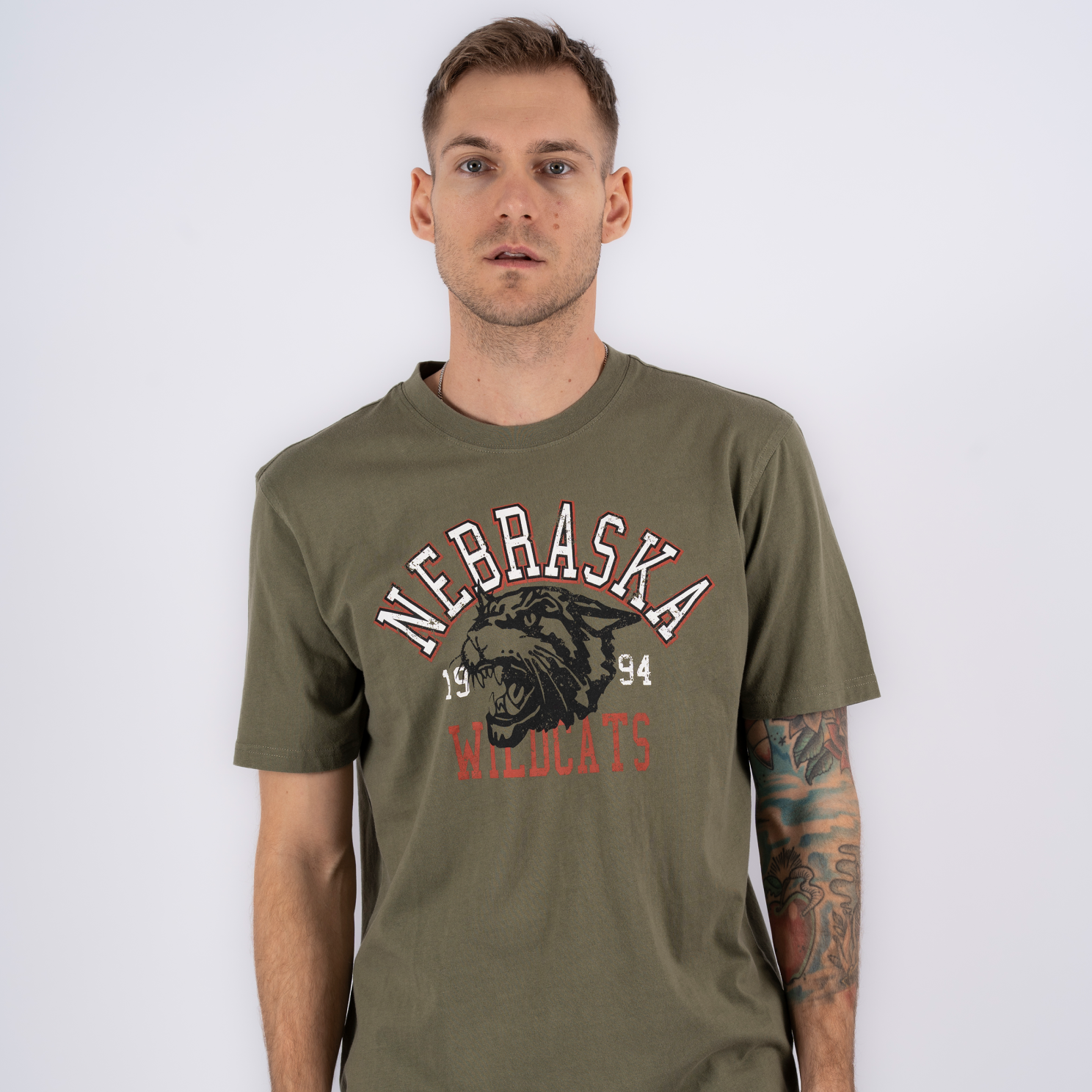 Marcus Boxy Herre T-shirt - Dusty olive - 2XL