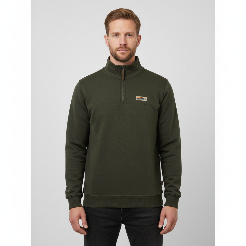 Marcus Clay Herre Sweatshirt - Olive Green - 2XL