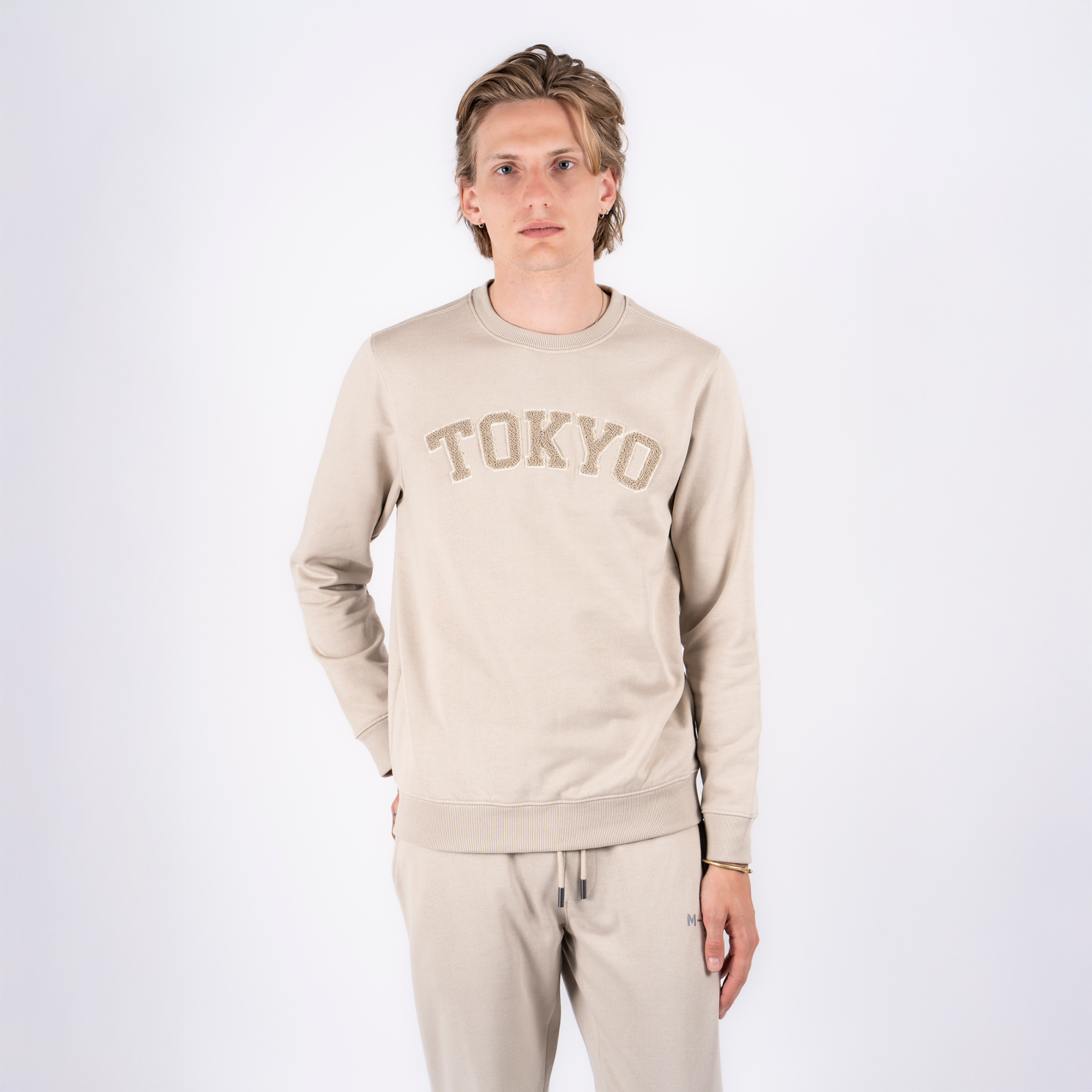 Marcus Colin Herre Sweatshirt - Bubbly beige - XL