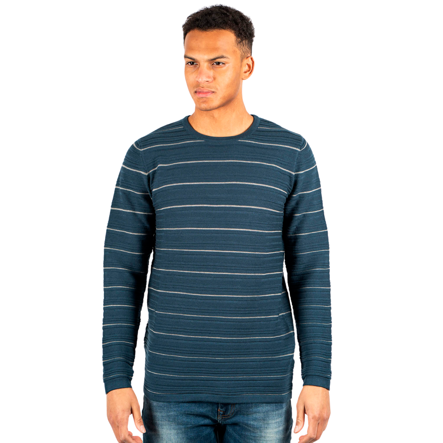 Marcus Easton 22 Herre Striktrøje - Petrol Navy - 2XL