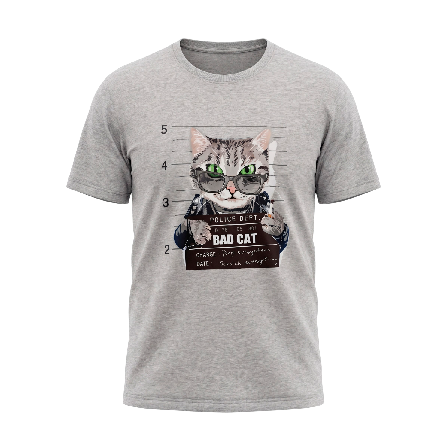 Marcus Fred Herre T-shirt - Light Grey Melange - XL