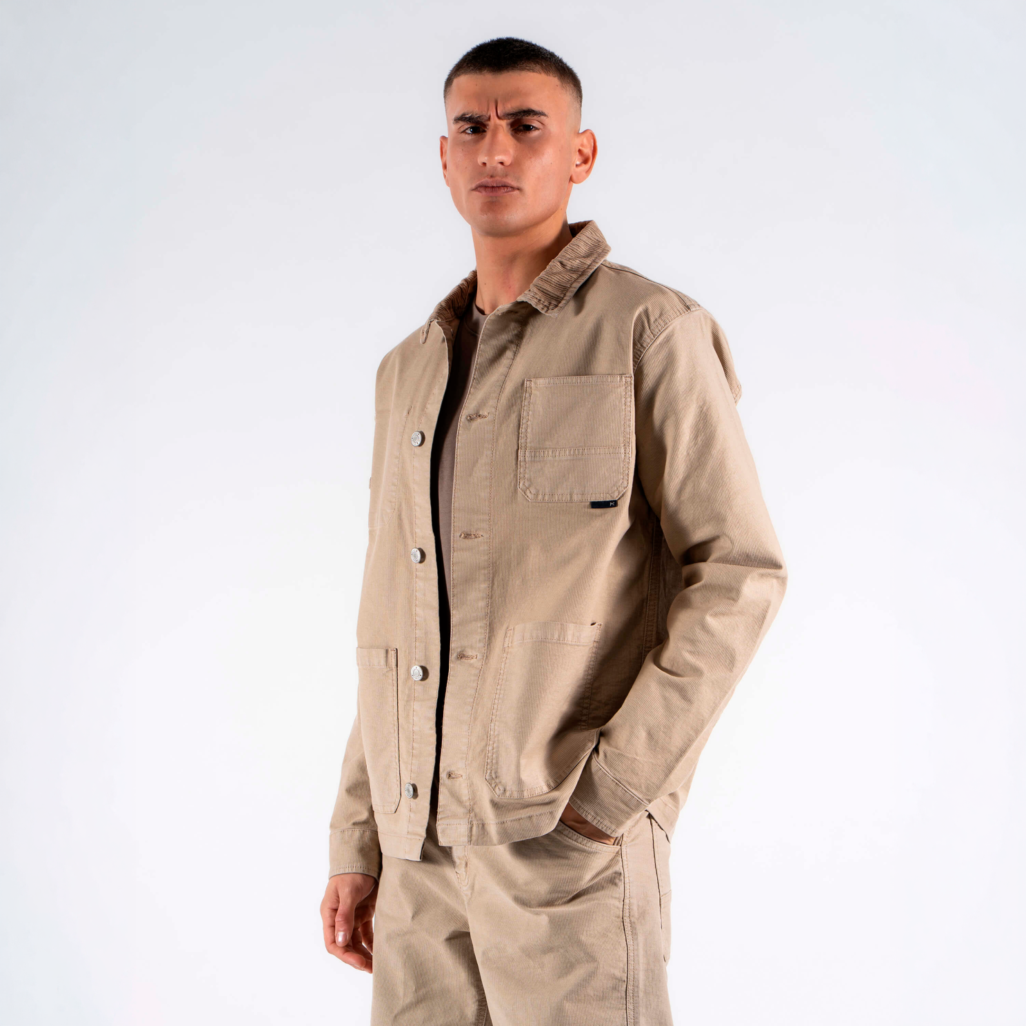 Marcus Nigel Herre Overshirt - Crockery - XL