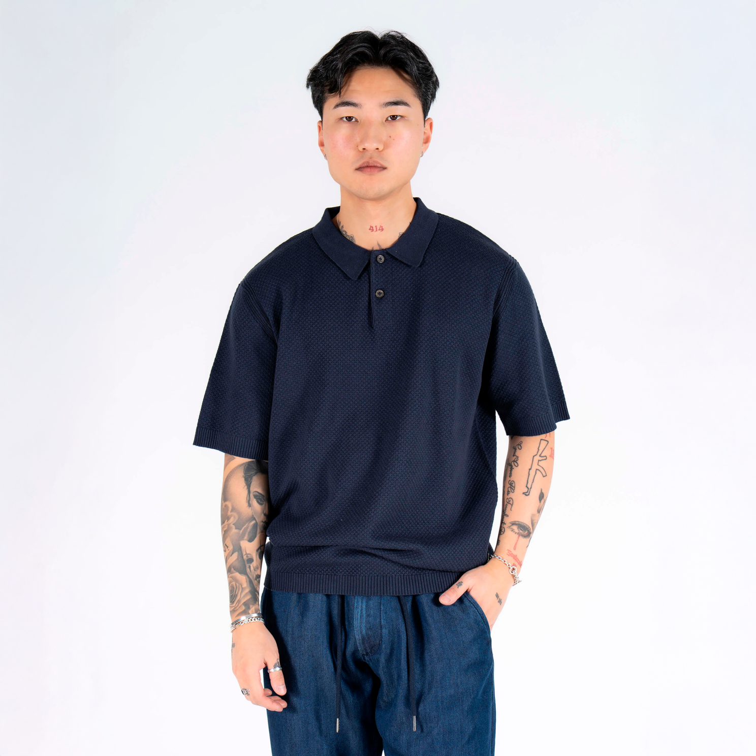 Marcus Pete Herre Polo - Dark Sapphire - 2XL