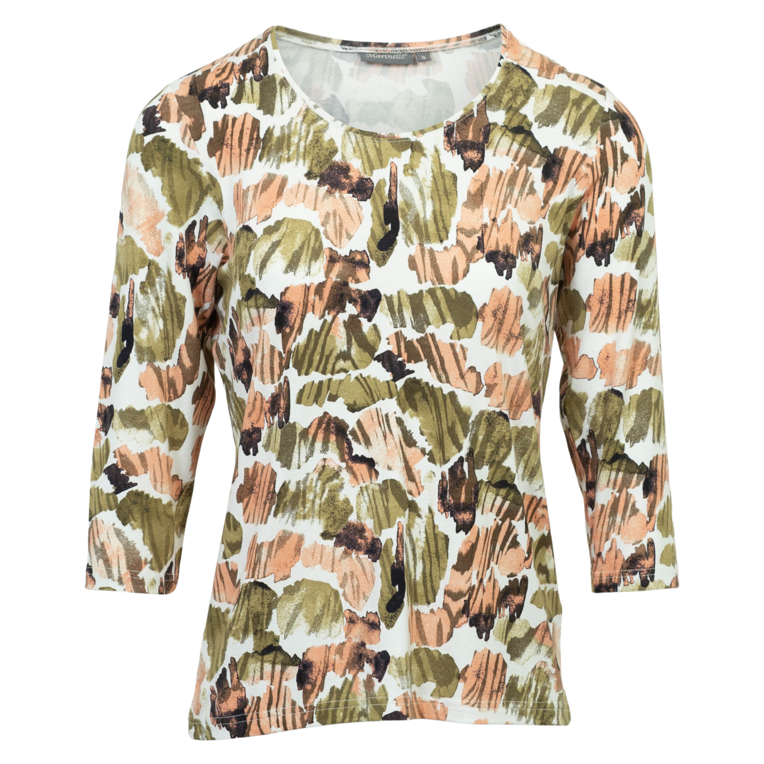 Marinello Dame T-shirt - Khaki Comb - 2XL