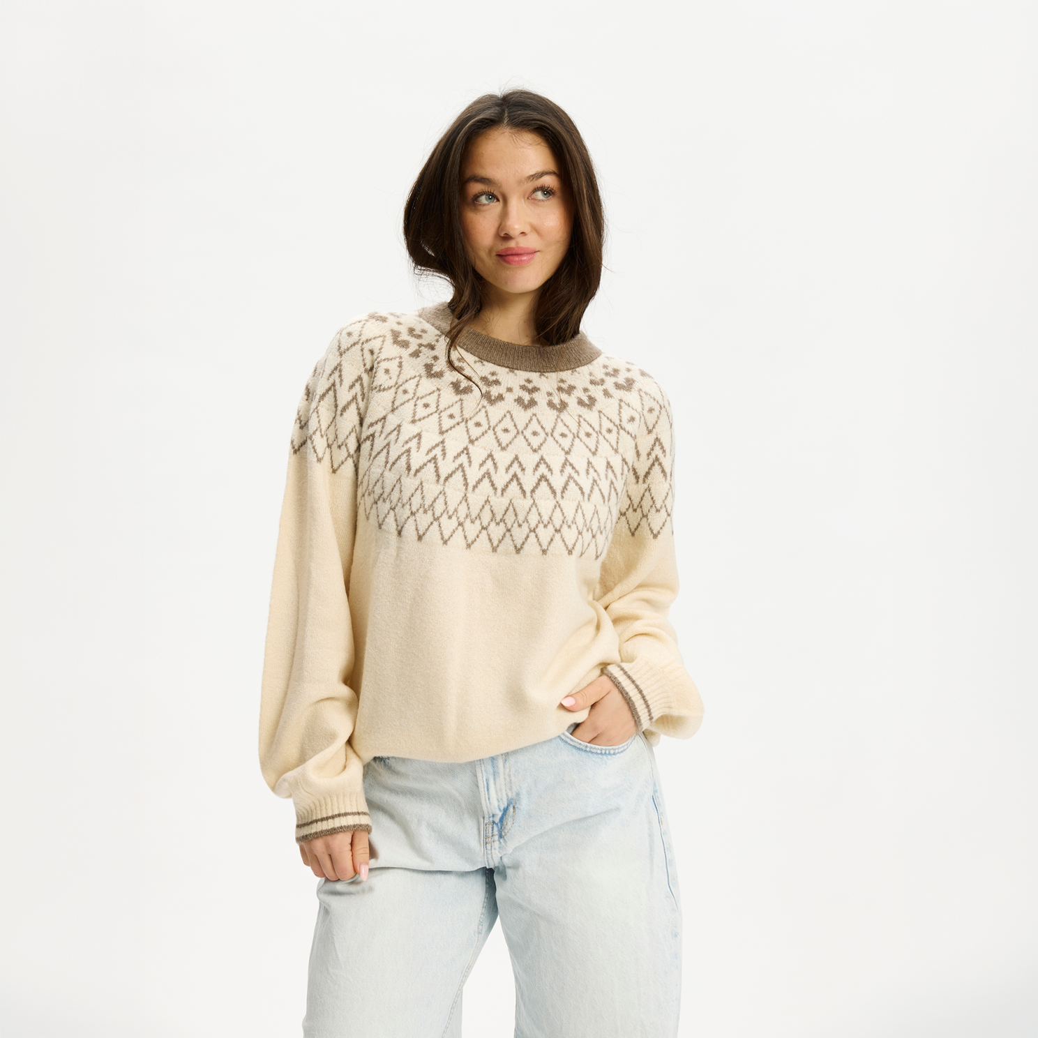 Nordic Project 18 Dame Striktrøje - PURE CASHMERE - 2XL