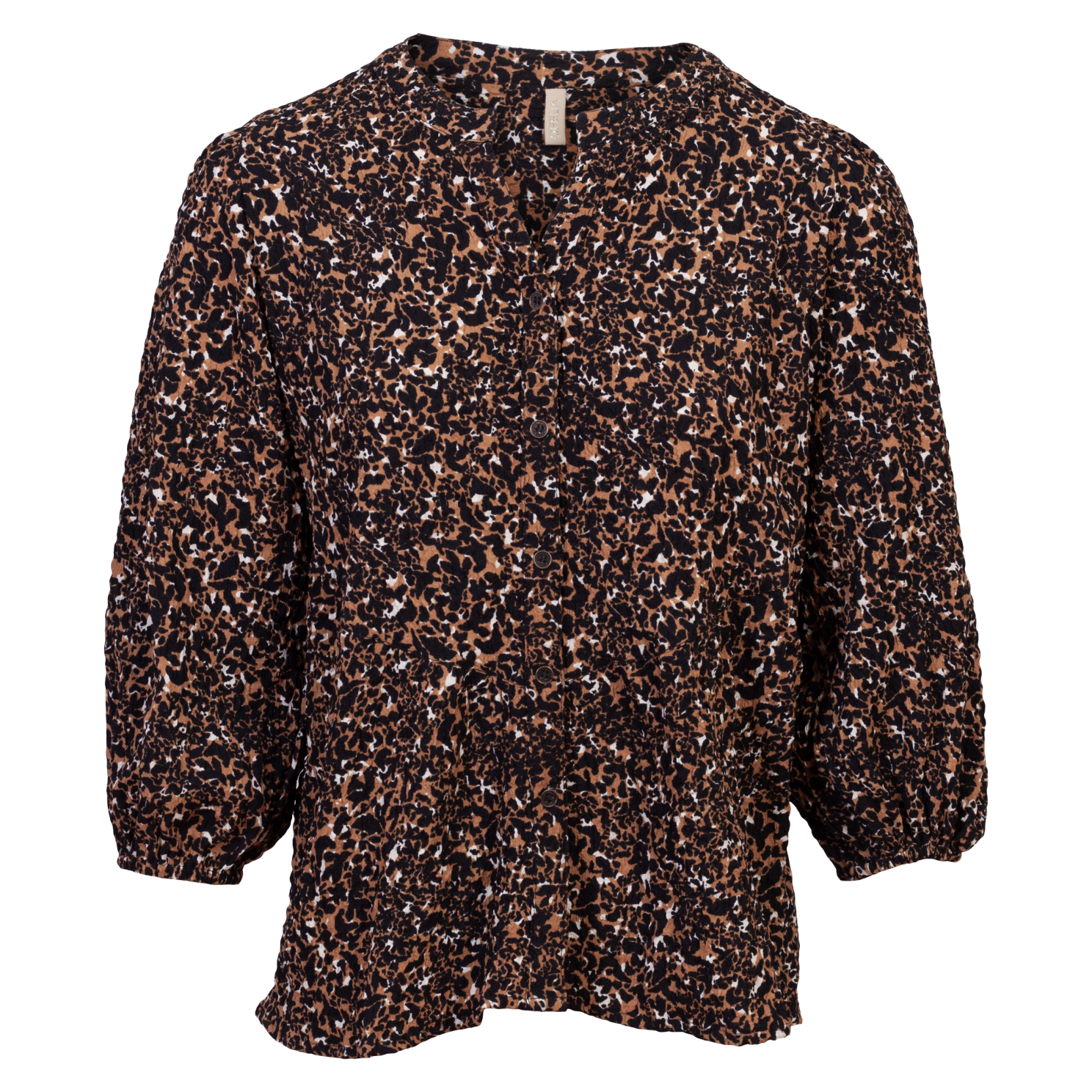 Ofelia Dame Skjorte - Brown Combi - XL