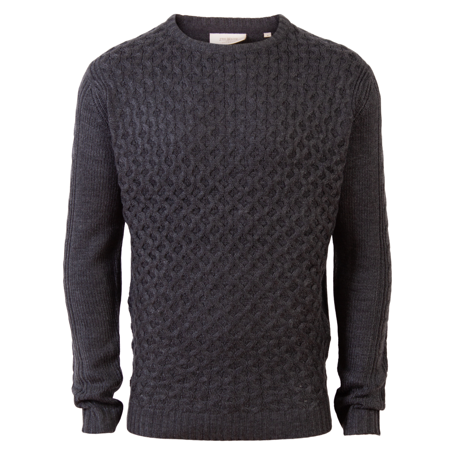 Pre End Austin O Herre Striktrøje - Dk. Grey Mix - 2XL