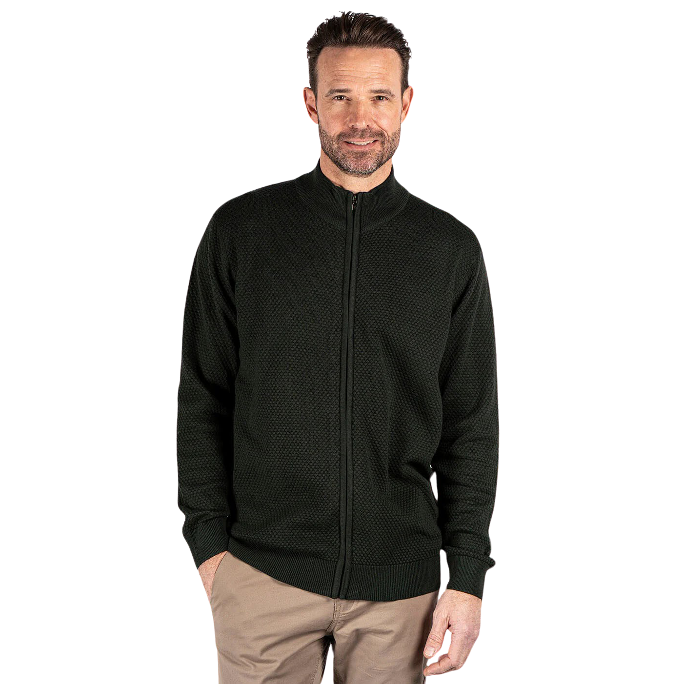 Pre End Howard Herre Cardigan - Forest Green - 2XL