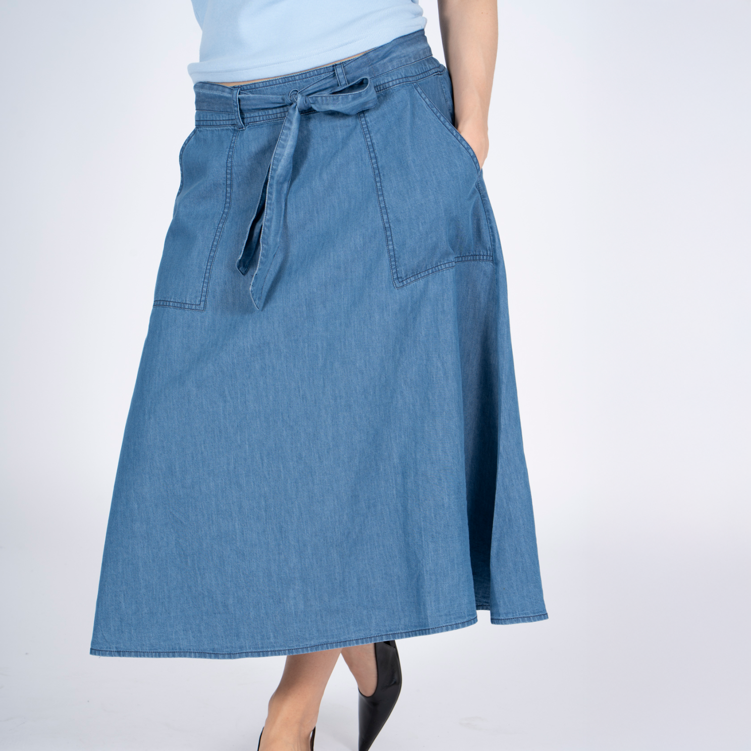SASIA Chanette Dame Nederdel - NAVY BLAZER BLUE - XL