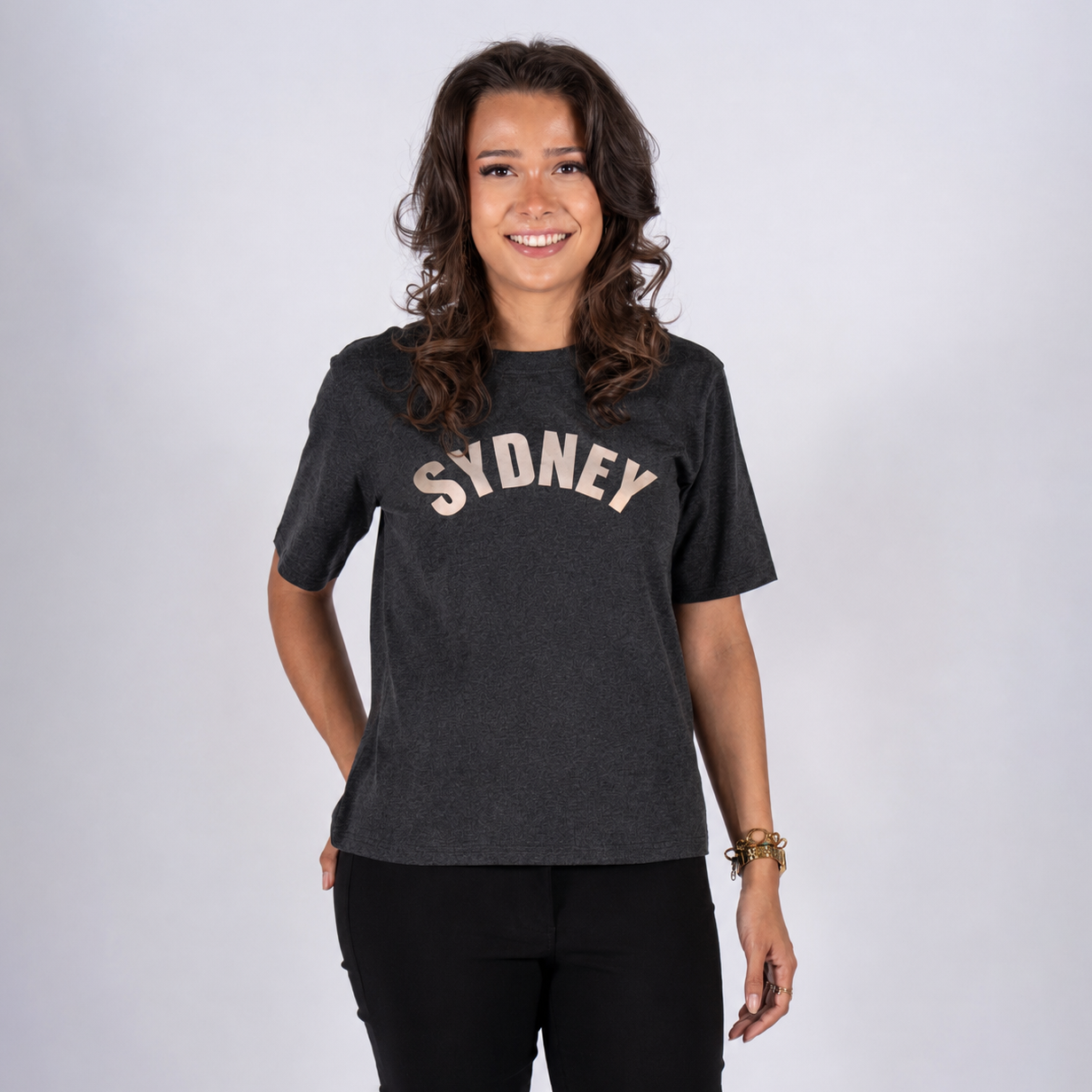 SASIA Daphne Dame T-shirt - BLACK BEAUTY - XL