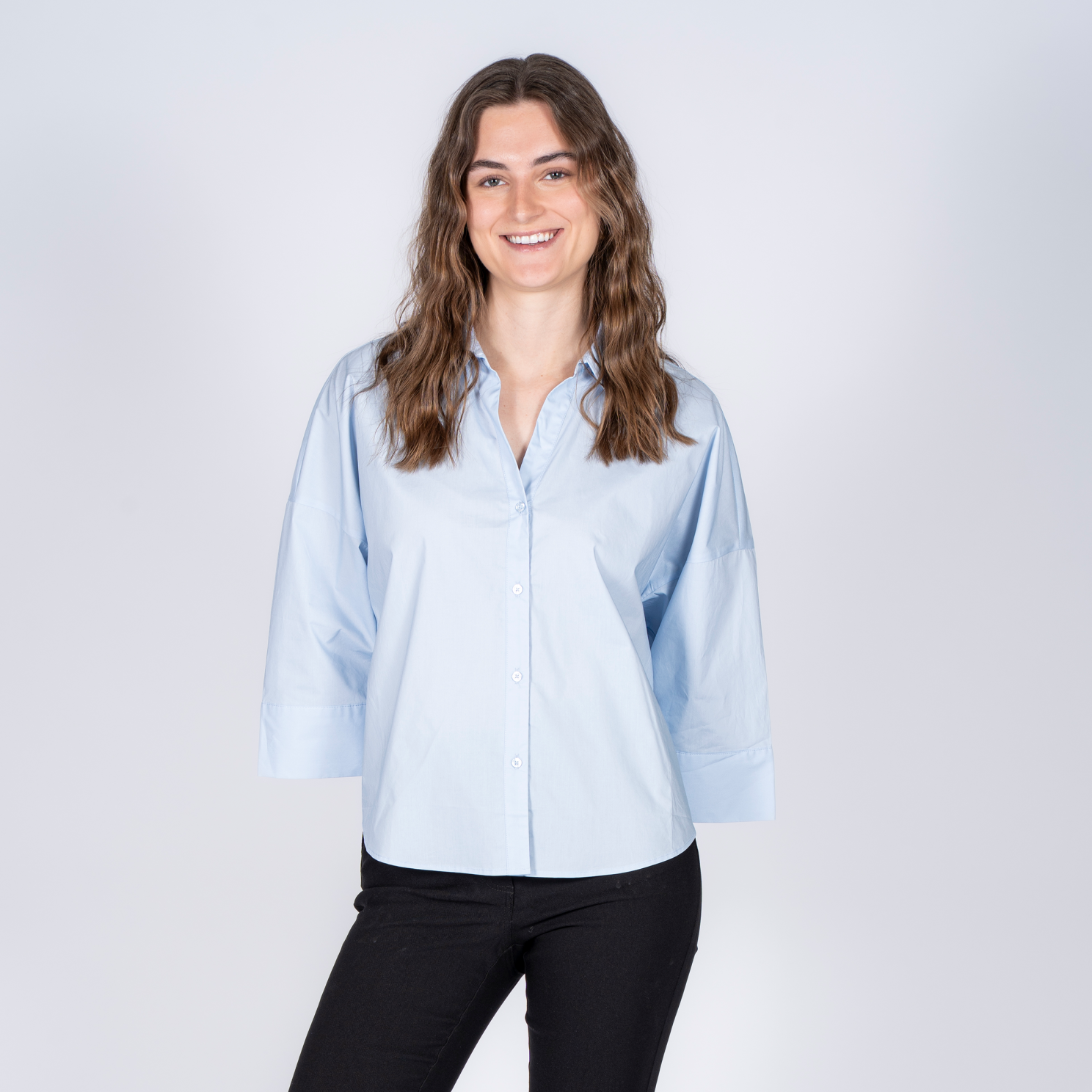 SASIA Peyton Dame Skjorte - CASHMERE BLUE - XL