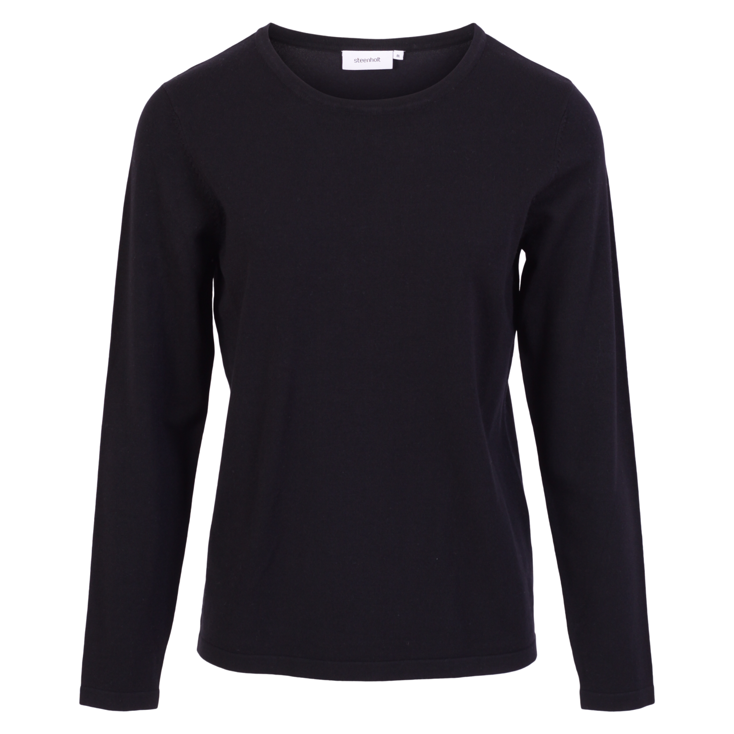 Steenholt Cava Dame Striktrøje Plus Size - Black - 46