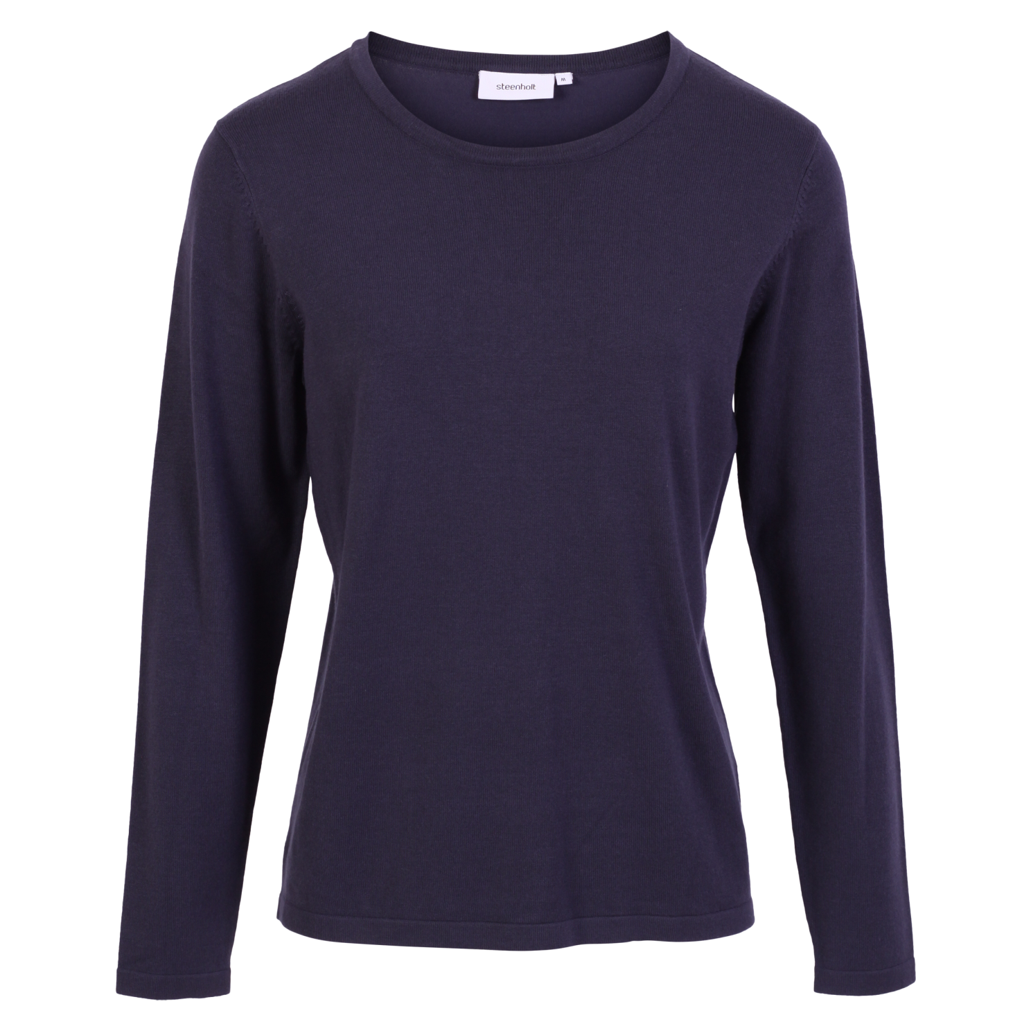 Steenholt Cava Dame Striktrøje Plus Size - Navy - 48