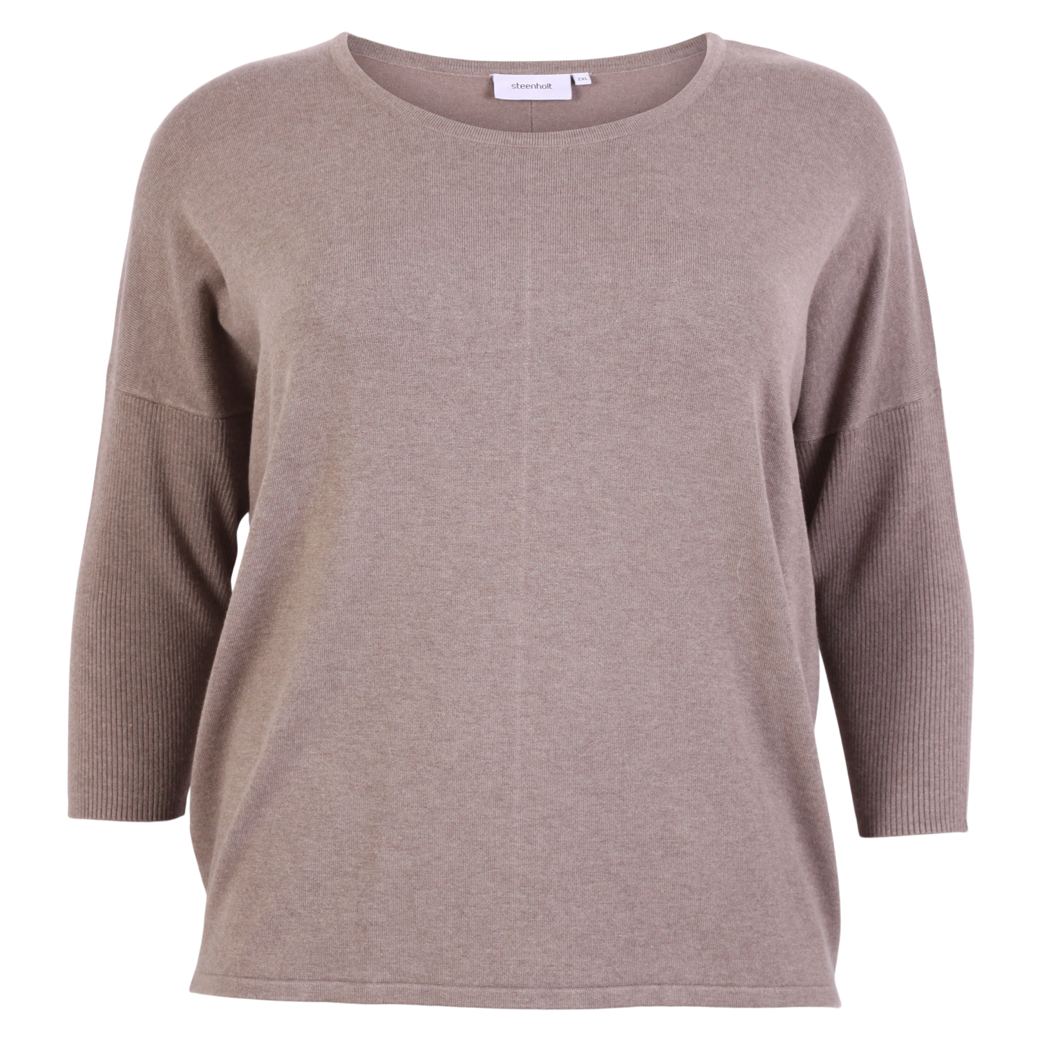 Steenholt Cava Dame Striktrøje - SAnd - XL