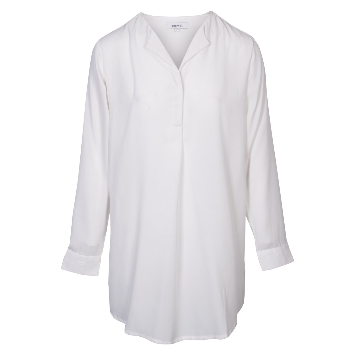 Steenholt Clara Dame Kjole Plus Size - Bright White - 46