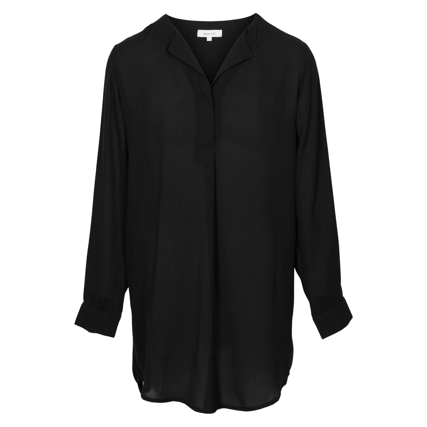 Steenholt Clara Dame Kjole Plus Size - Jet Black - 46