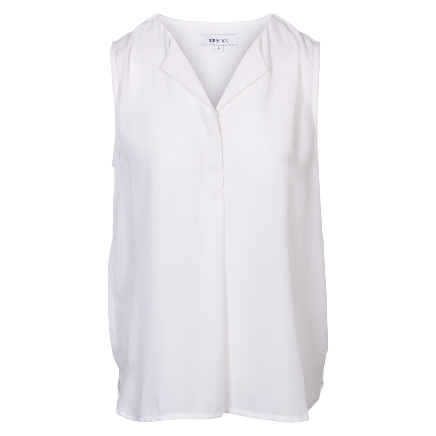 Steenholt Clara Dame Top Plus Size - Bright White - 50