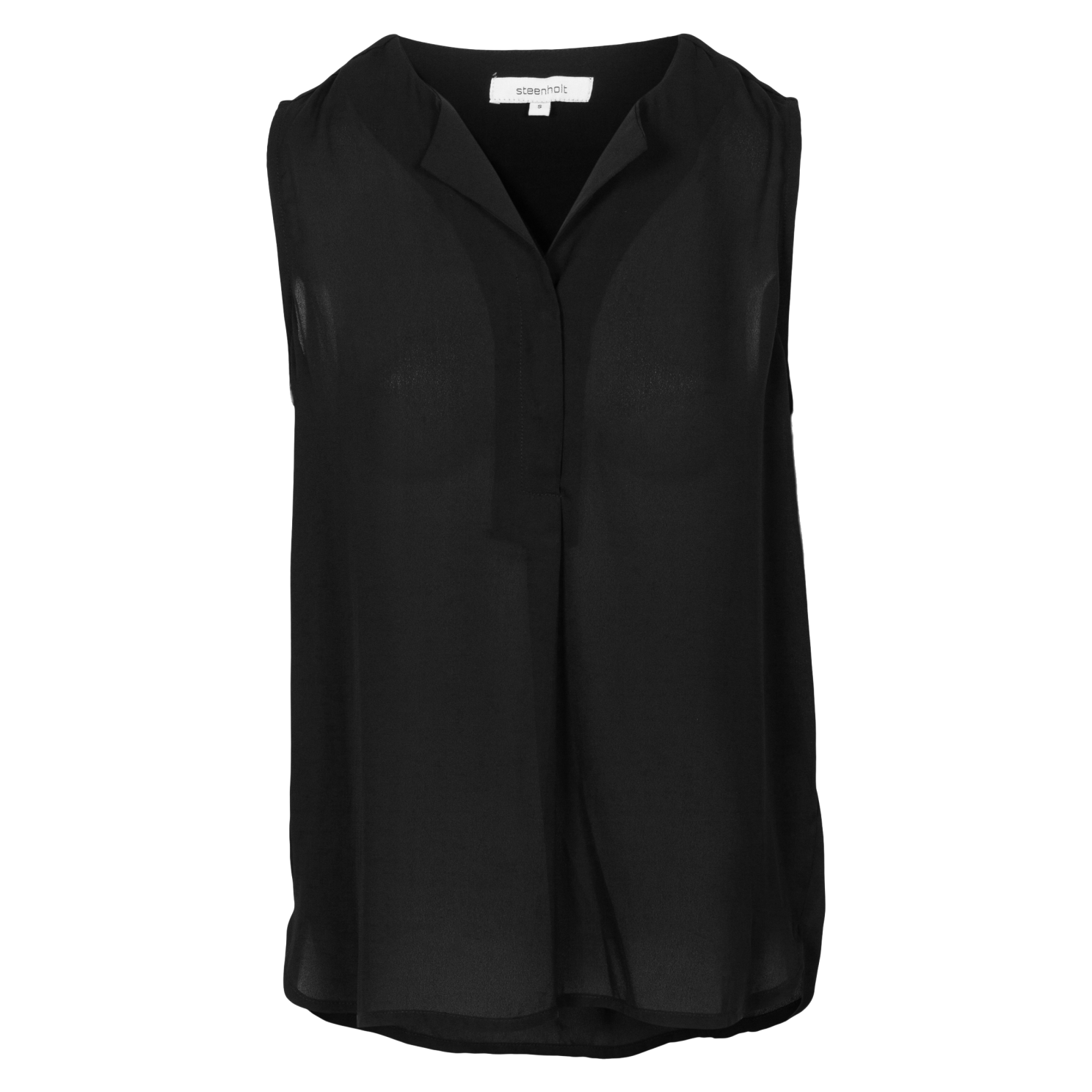 Steenholt Clara Dame Top Plus Size - Jet Black - 48