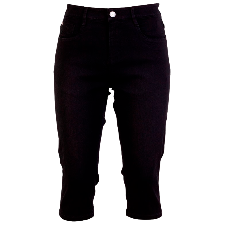 Steenholt Grace Dame Capri Plus Size - Black Denim - 44