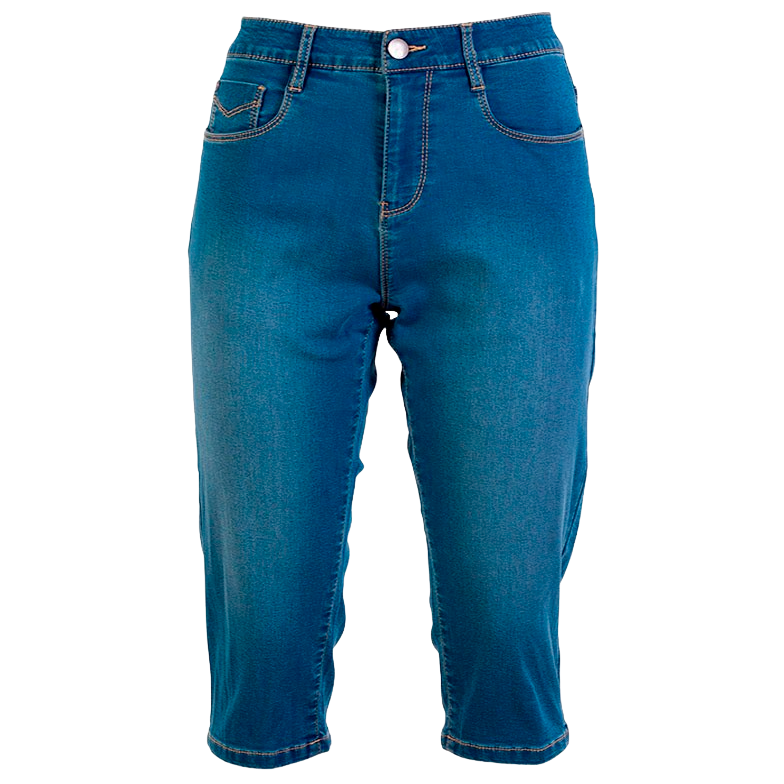 Steenholt Grace Dame Capri Plus Size - M. Light Blue Denim - 52