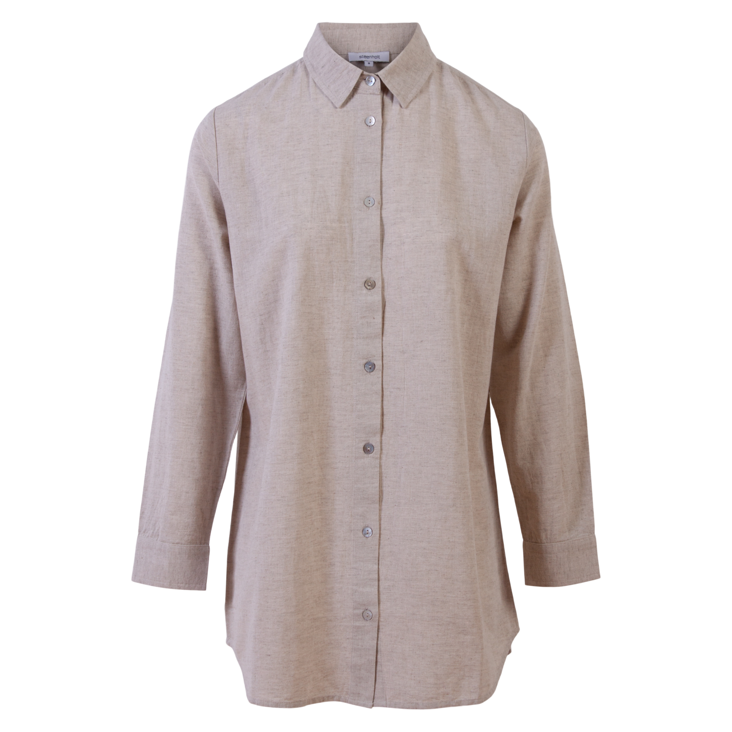 Steenholt Linett Dame Skjorte i hørmix Plus Size - Woody - 46