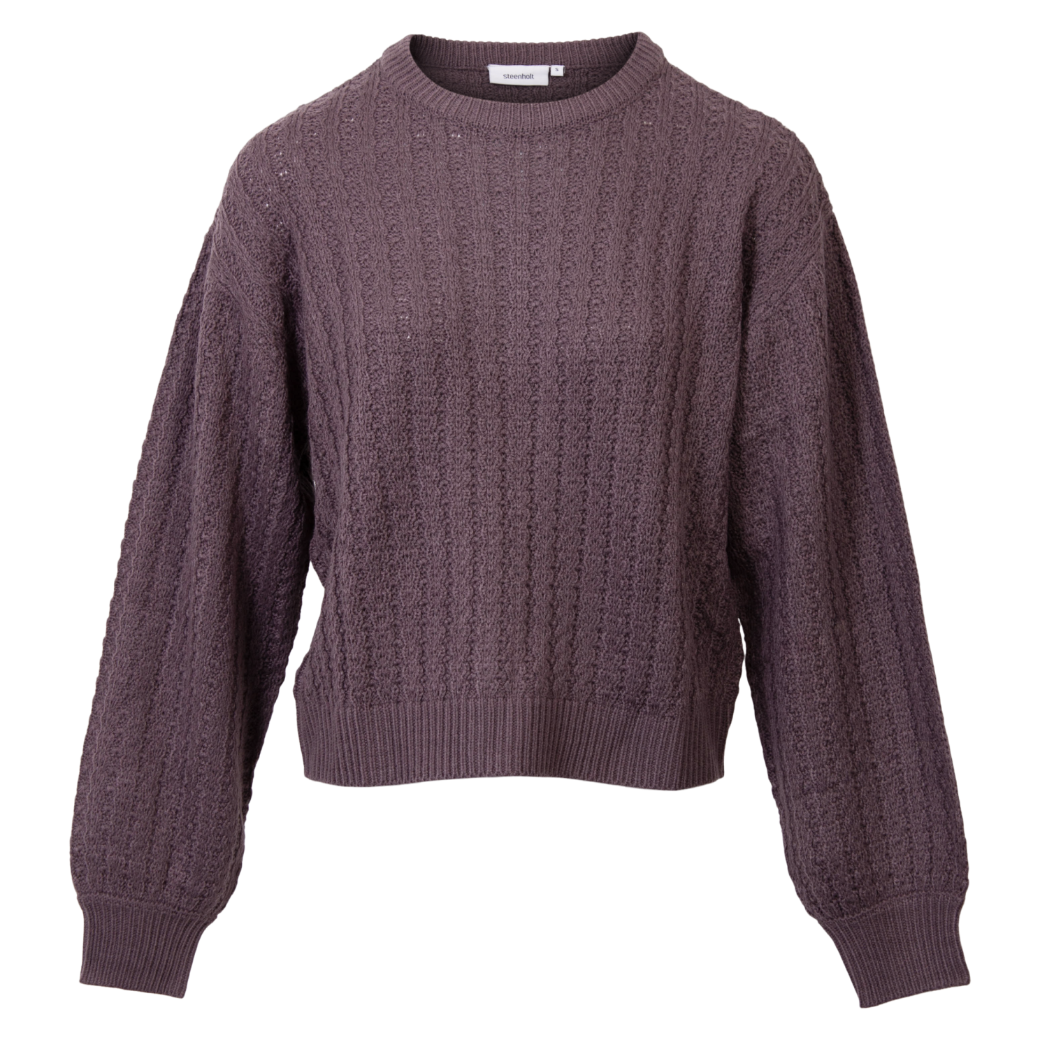 Steenholt Olivia Dame Striktrøje Plus Size - Flint - 50