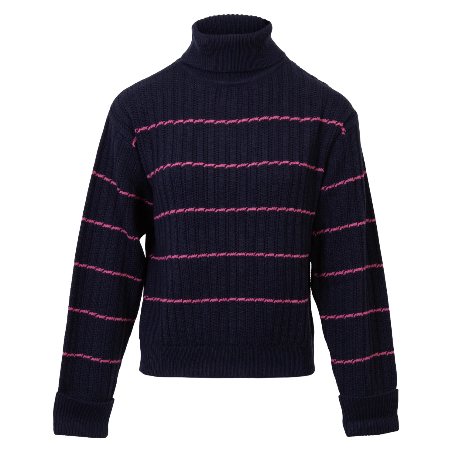 Steenholt Olivia Dame Striktrøje Plus Size - Navy - 46