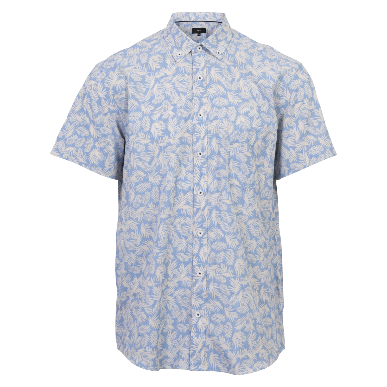 Vito Darin Herre Kortærmet skjorte - Blue - XL-43/44