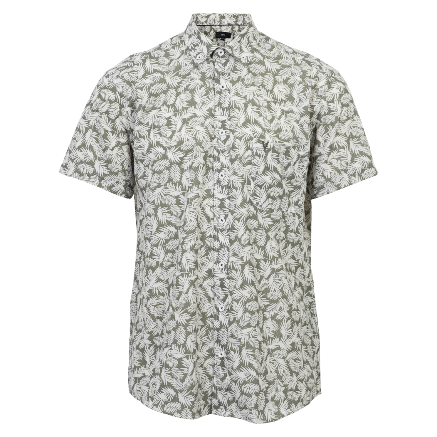 Vito Darin Herre Kortærmet skjorte - Light Army - XL-43/44