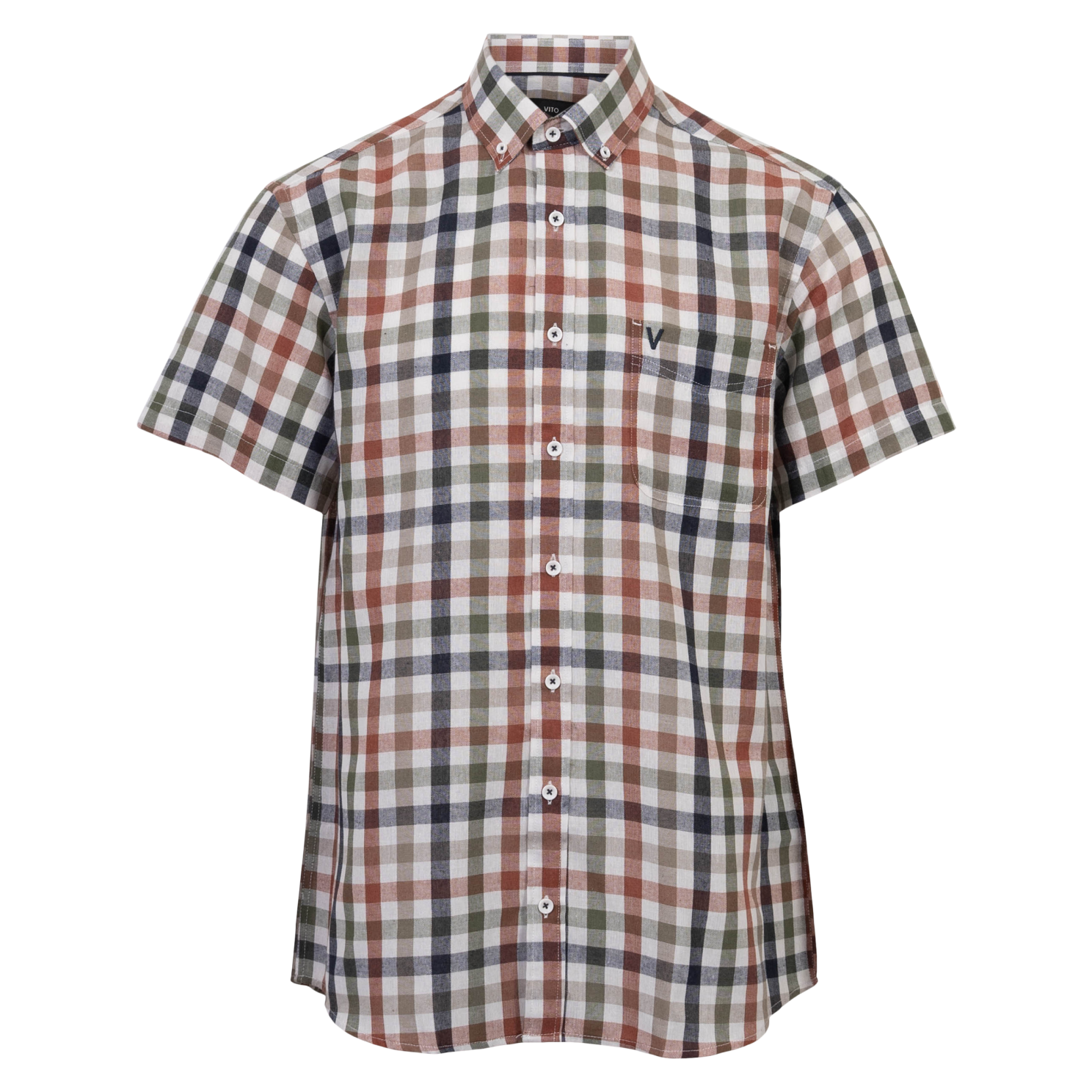 Vito Dayton Herre Kortærmet skjorte - Light Army - XL-43/44