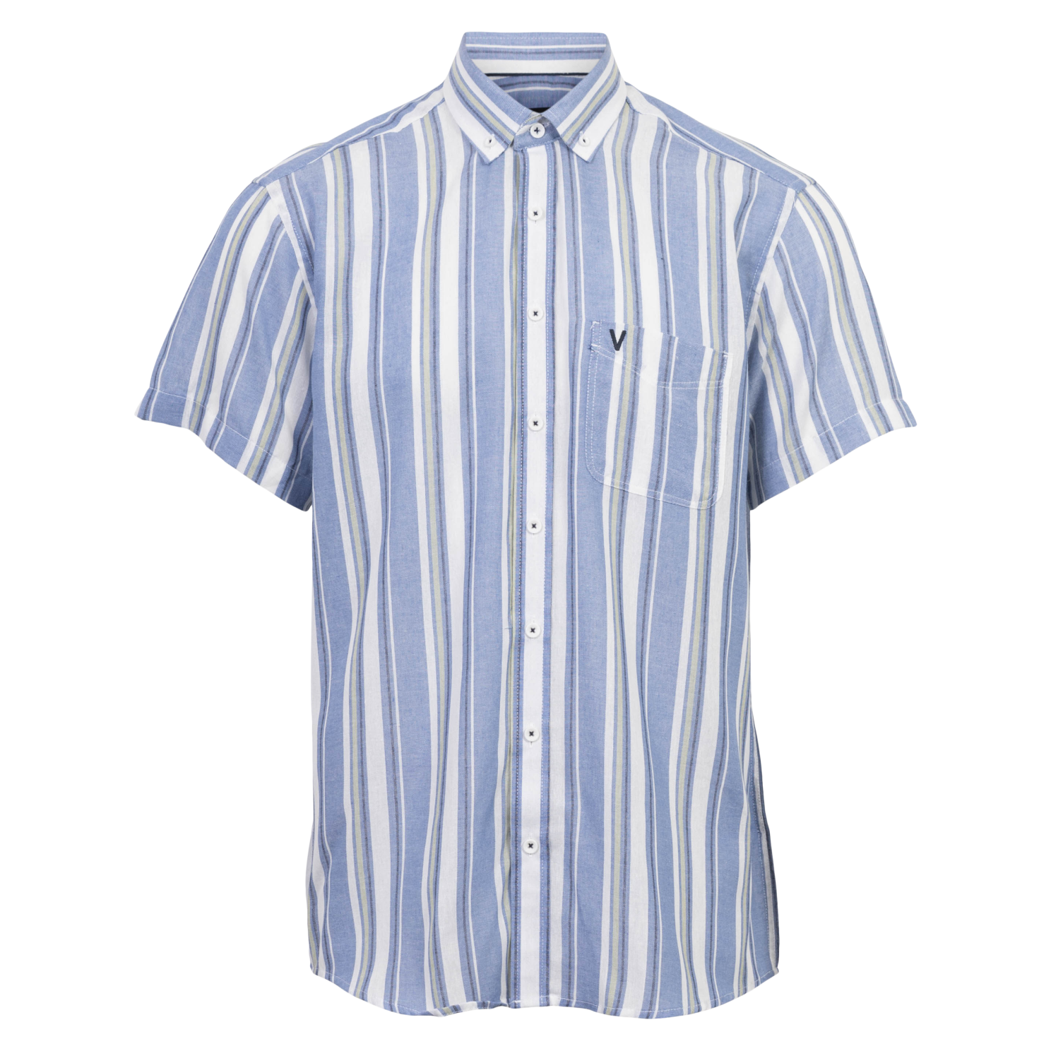 Vito Devon Herre Kortærmet skjorte - Blue - XL-43/44