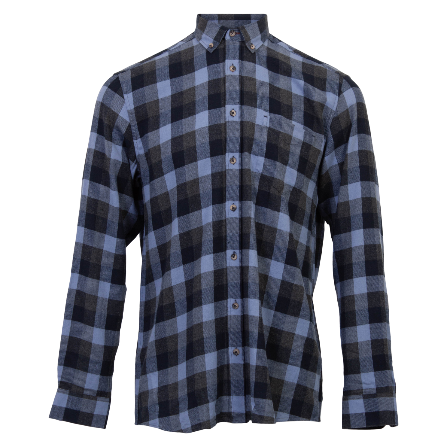 Vito Farmer Herre Skjorte Plus Size - Colony Blue mix - 4XL-49/50