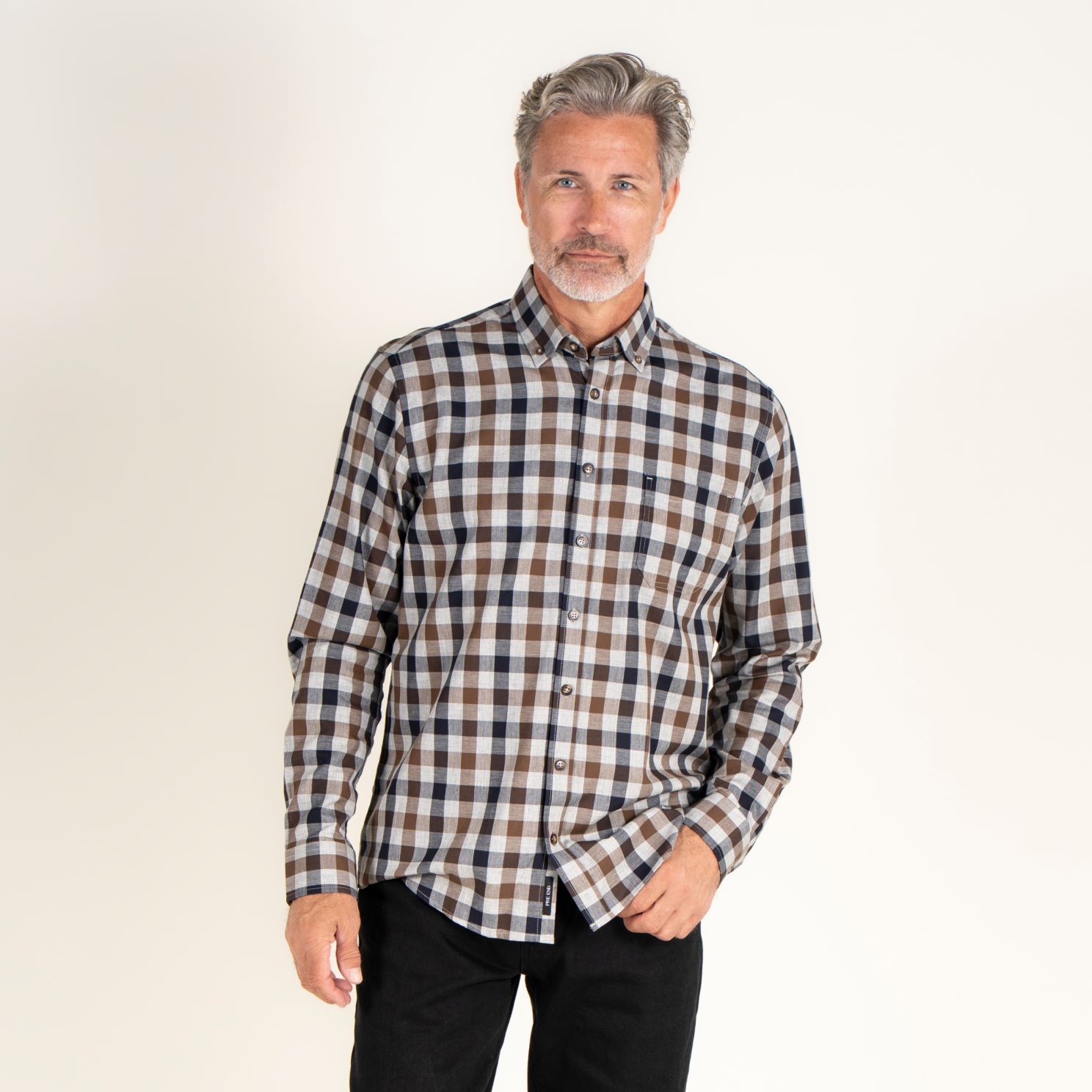 Vito Murat Herre Skjorte - Mid Brown - 2XL/45/46