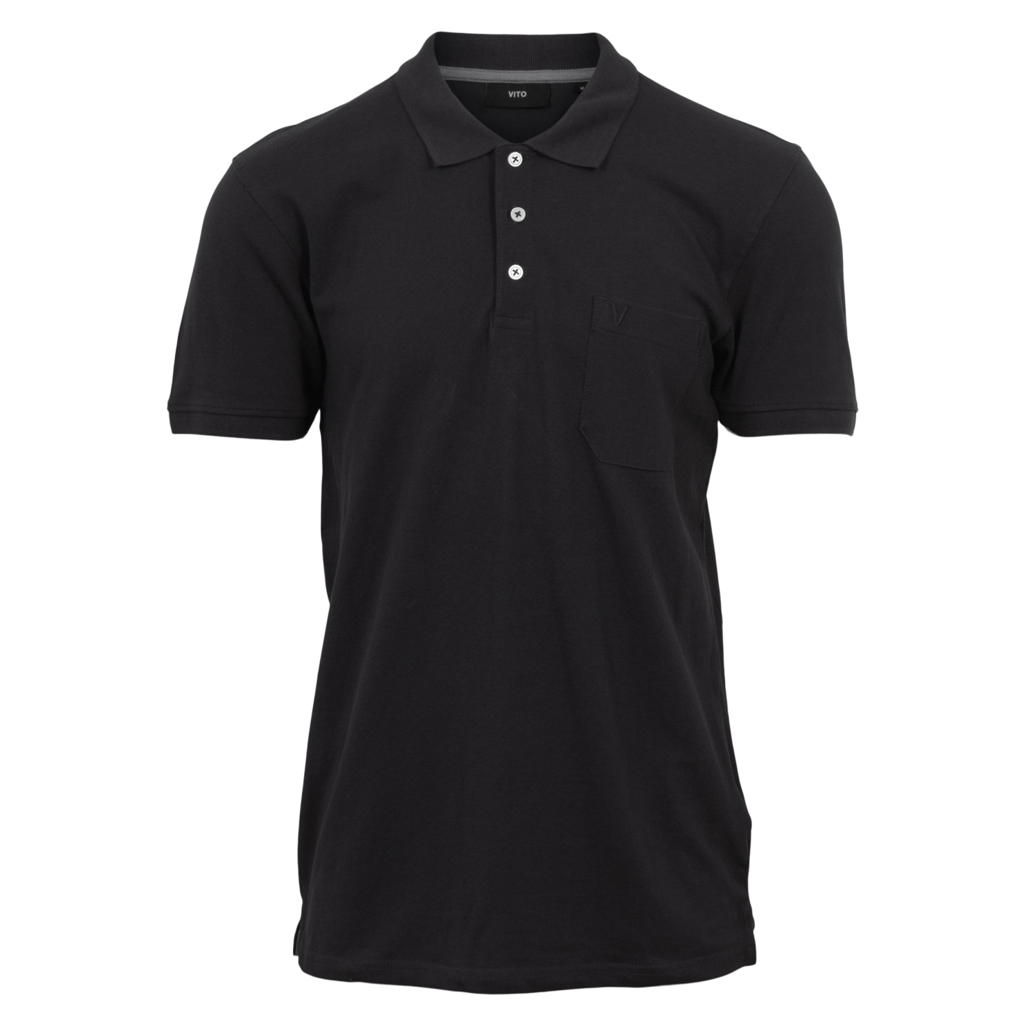 Vito Roger Herre Polo - Jet Black - 2XL