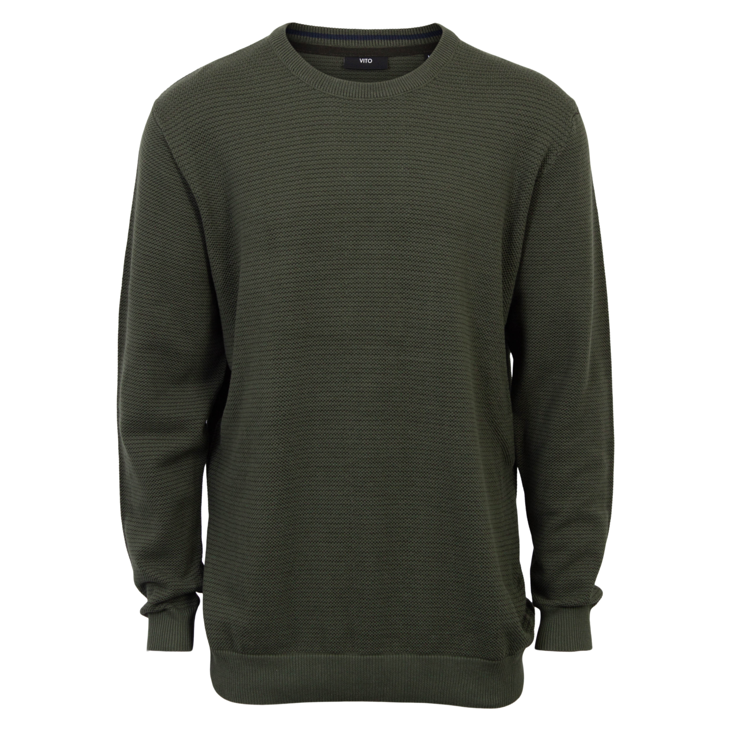 Vito Viggo Herre Striktrøje - Army Green - 2XL