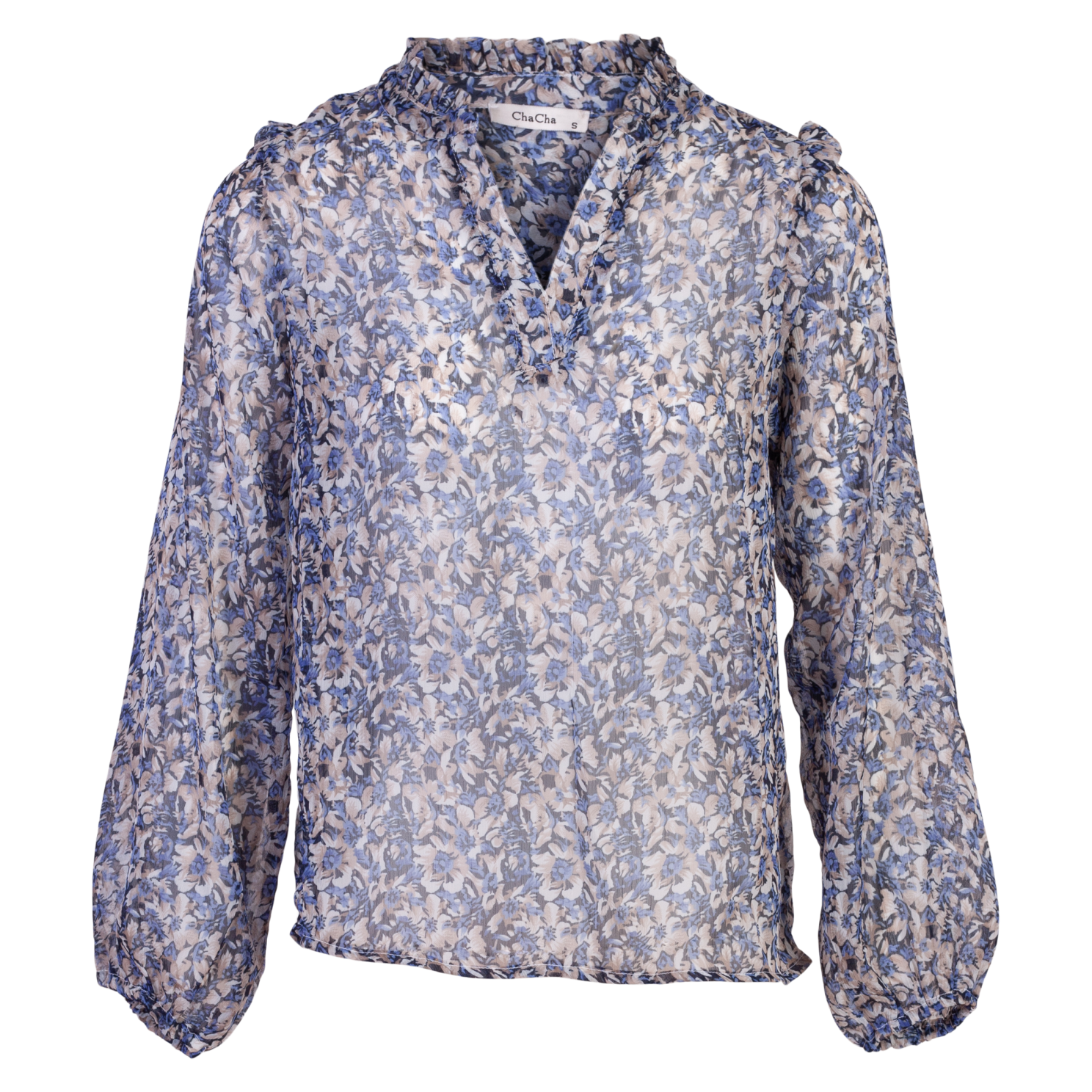 ZbyZ Dame Bluse Plus Size - Rose - 46/48