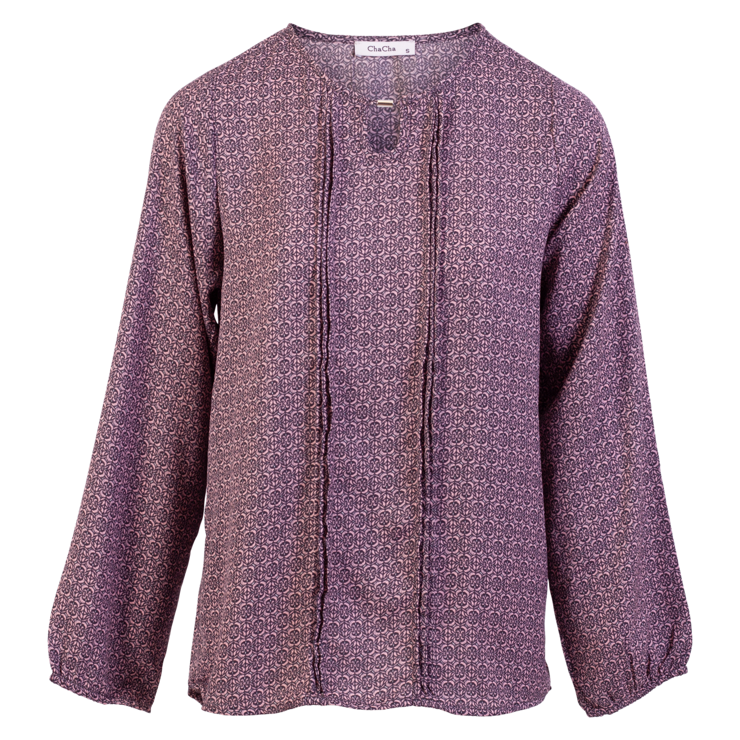 ZbyZ Dame Bluse Plus Size - S-15/Print - 46/48