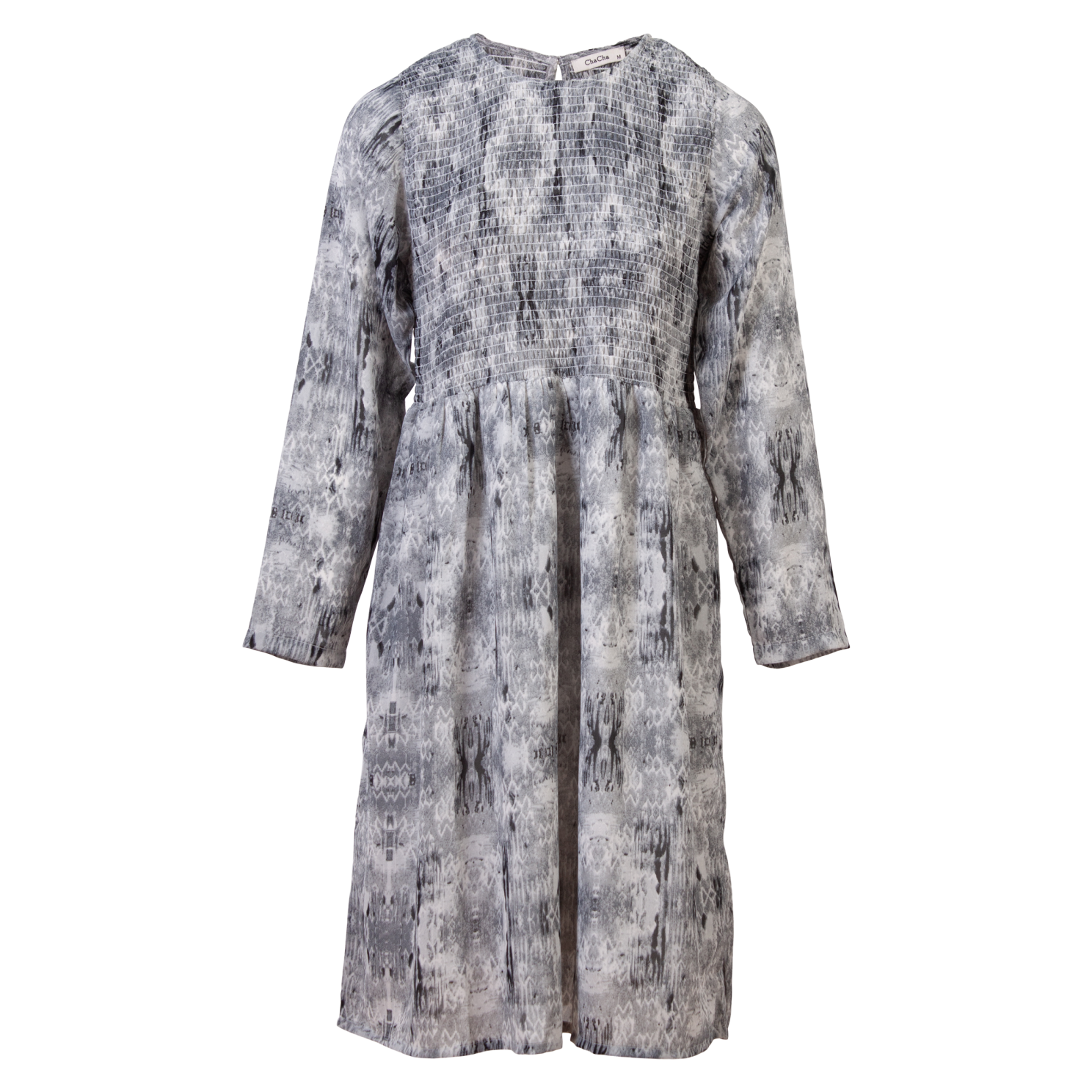 ZbyZ Dame Kjole Plus Size - Grey - 54/56