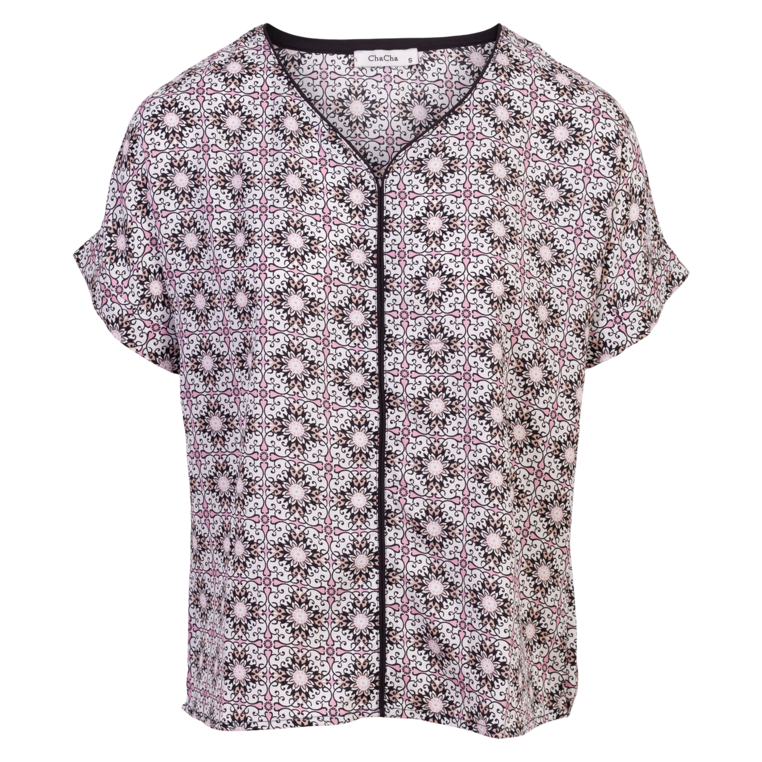 ZbyZ Dame Kortærmet bluse Plus Size - W-123 - 54/56