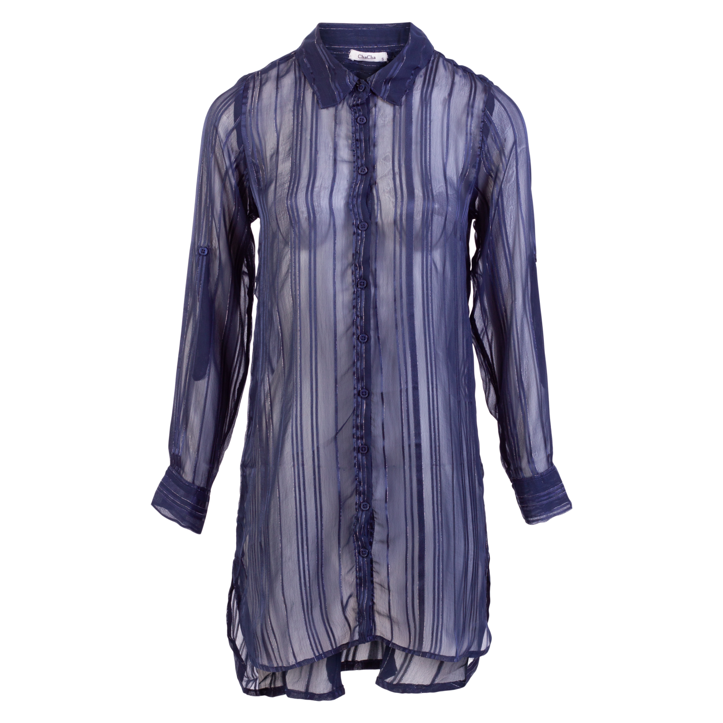 ZbyZ Dame Tunika Plus Size - S-32 Navy - 50/52
