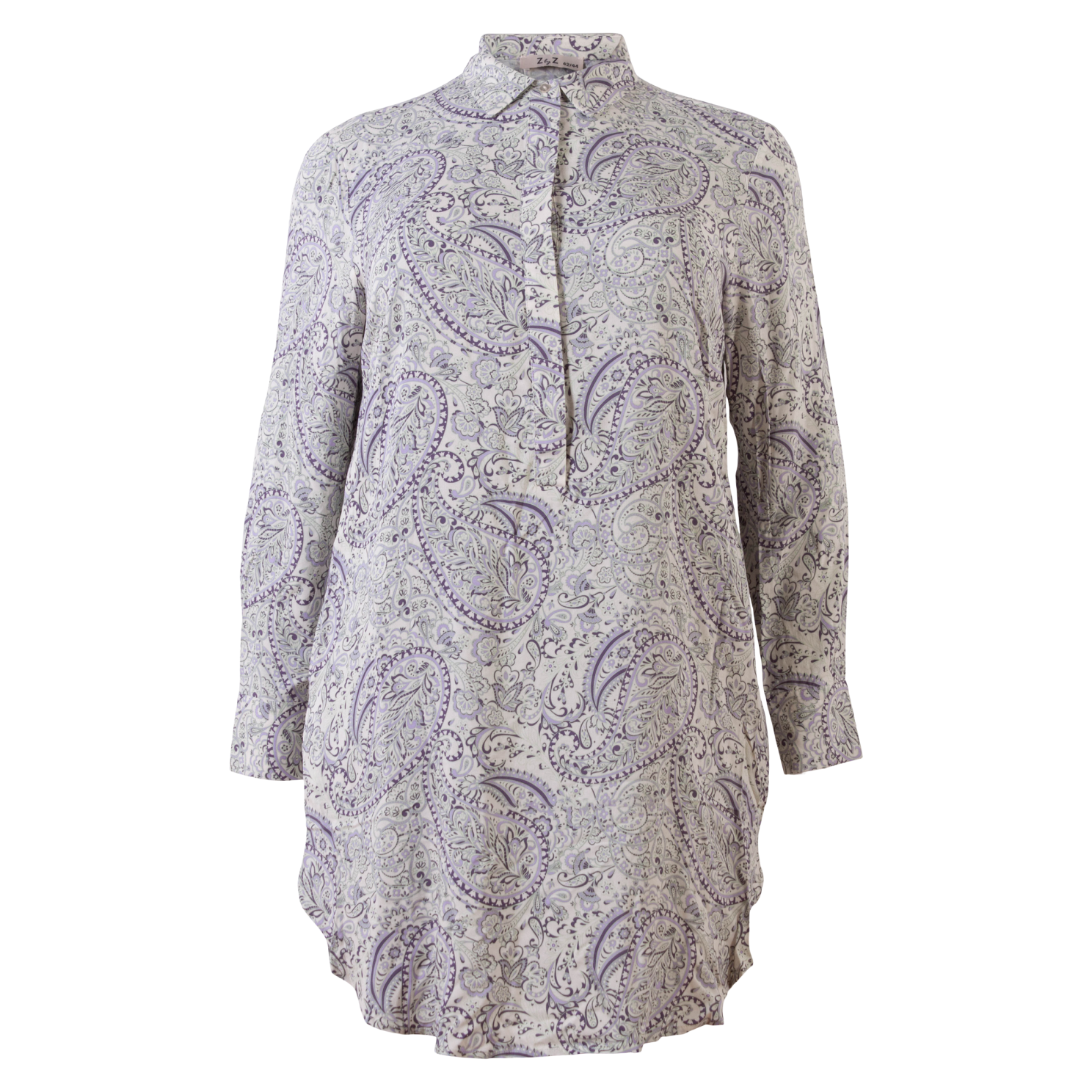 ZbyZ Etty Dame Tunika Plus Size - Purple - 42/44